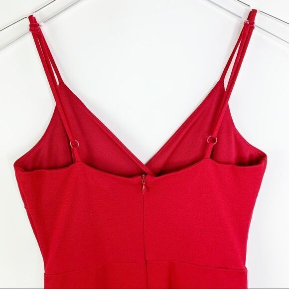 Lulus Just‎ Me Red Mini Dress with Spaghetti Straps Ruffle Hem XS - Picture 4 of 8
